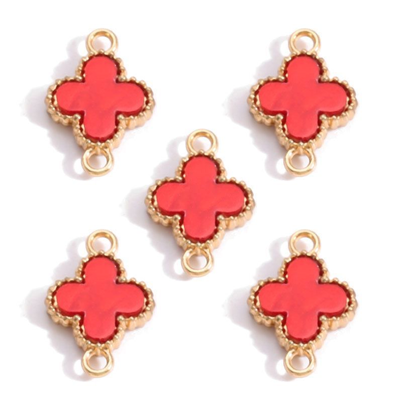 5 PCS Clover Style Jewelry Making Findings Connector 13x19mm