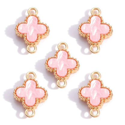 5 PCS Clover Style Jewelry Making Findings Connector 13x19mm