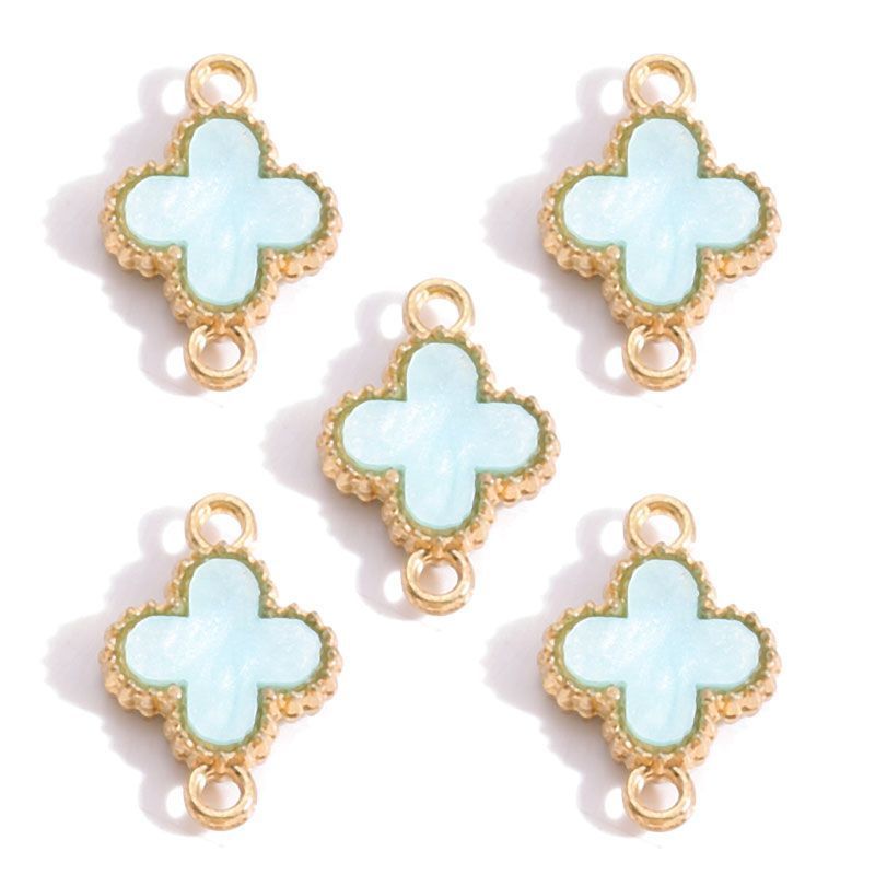 5 PCS Clover Style Jewelry Making Findings Connector 13x19mm