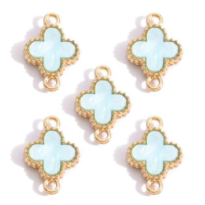 5 PCS Clover Style Jewelry Making Findings Connector 13x19mm