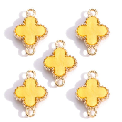 5 PCS Clover Style Jewelry Making Findings Connector 13x19mm