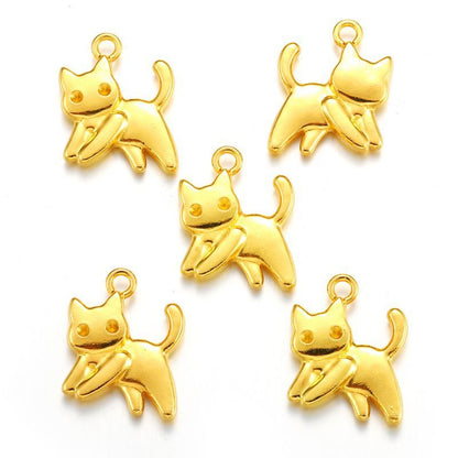1 PCS Jumping Cat Jewelry Making Findings Charm 14.5x17.5mm