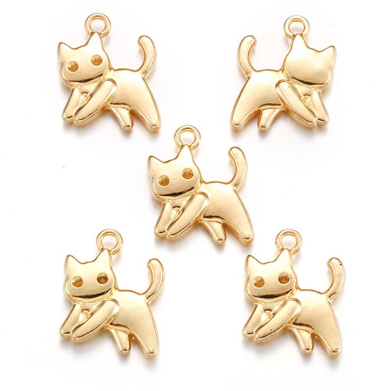 1 PCS Jumping Cat Jewelry Making Findings Charm 14.5x17.5mm