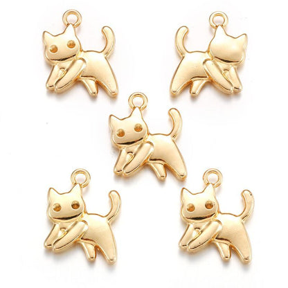 1 PCS Jumping Cat Jewelry Making Findings Charm 14.5x17.5mm