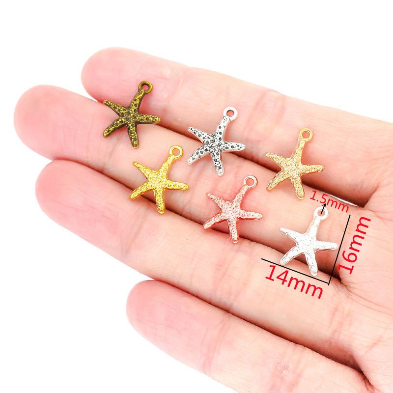 1 PCS Star Fish Jewelry Making Findings Charm 14x16mm