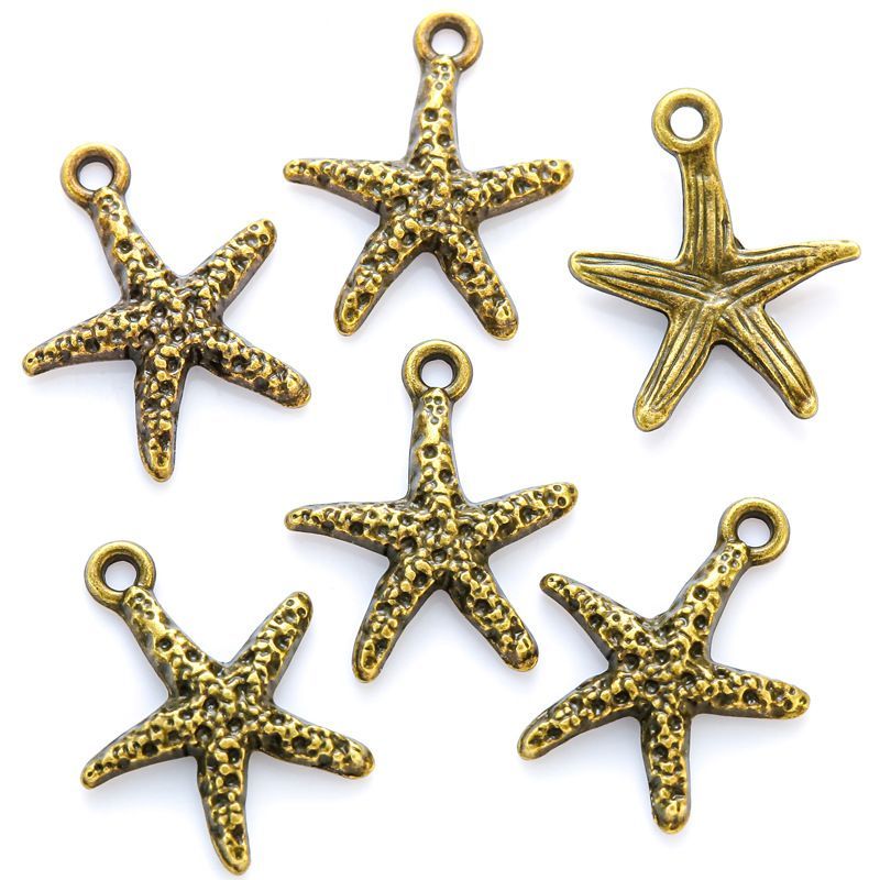 1 PCS Star Fish Jewelry Making Findings Charm 14x16mm