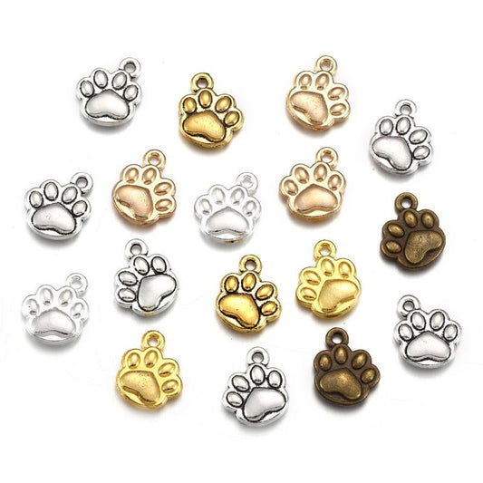 1 PCS Paw Design Jewelry Making Findings Charm 10x12mm