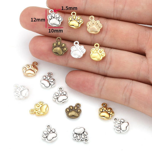 1 PCS Paw Design Jewelry Making Findings Charm 10x12mm