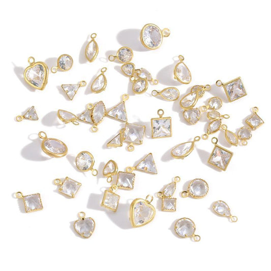 5PCS Crystal Collection Jewelry Making Findings Charm
