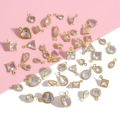 5PCS Crystal Collection Jewelry Making Findings Charm