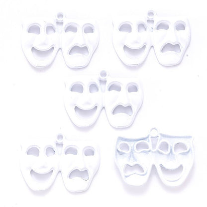 1 PCS Comedy Tragedy Mask Jewelry Making Findings Charm 22x29mm