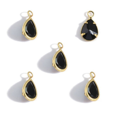 20PCS Multi Color Crystal Teardrop Charm For Jewelry Making