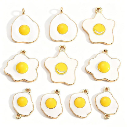 5PCS Fried Egg Design Jewelry Making Findings Charm