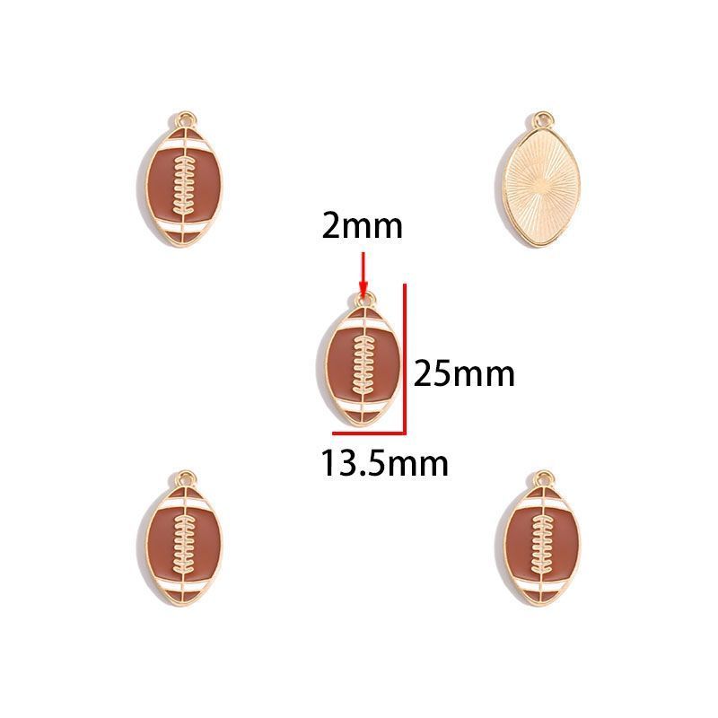 5PCS Foot Ball Collection Charm For Jewelry Making Findings