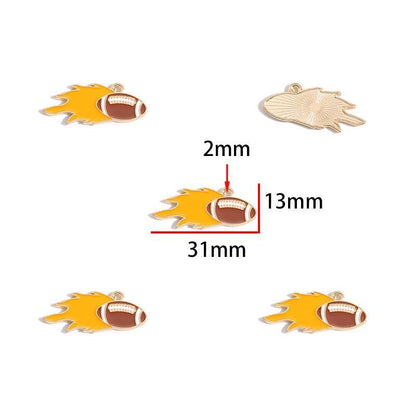 5PCS Foot Ball Collection Charm For Jewelry Making Findings
