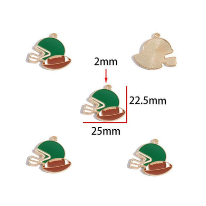 5PCS Foot Ball Collection Charm For Jewelry Making Findings