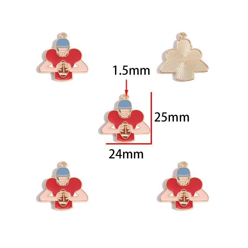 5PCS Foot Ball Collection Charm For Jewelry Making Findings