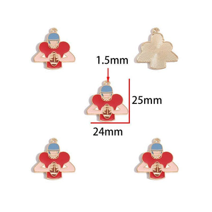 5PCS Foot Ball Collection Charm For Jewelry Making Findings