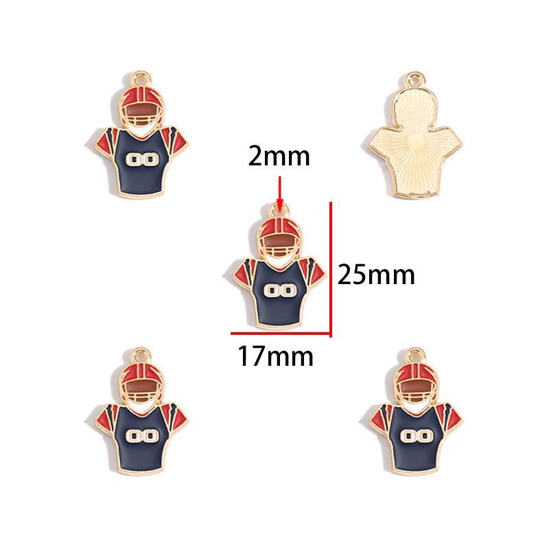 5PCS Foot Ball Collection Charm For Jewelry Making Findings