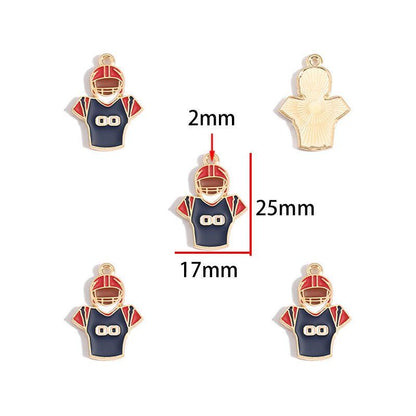 5PCS Foot Ball Collection Charm For Jewelry Making Findings