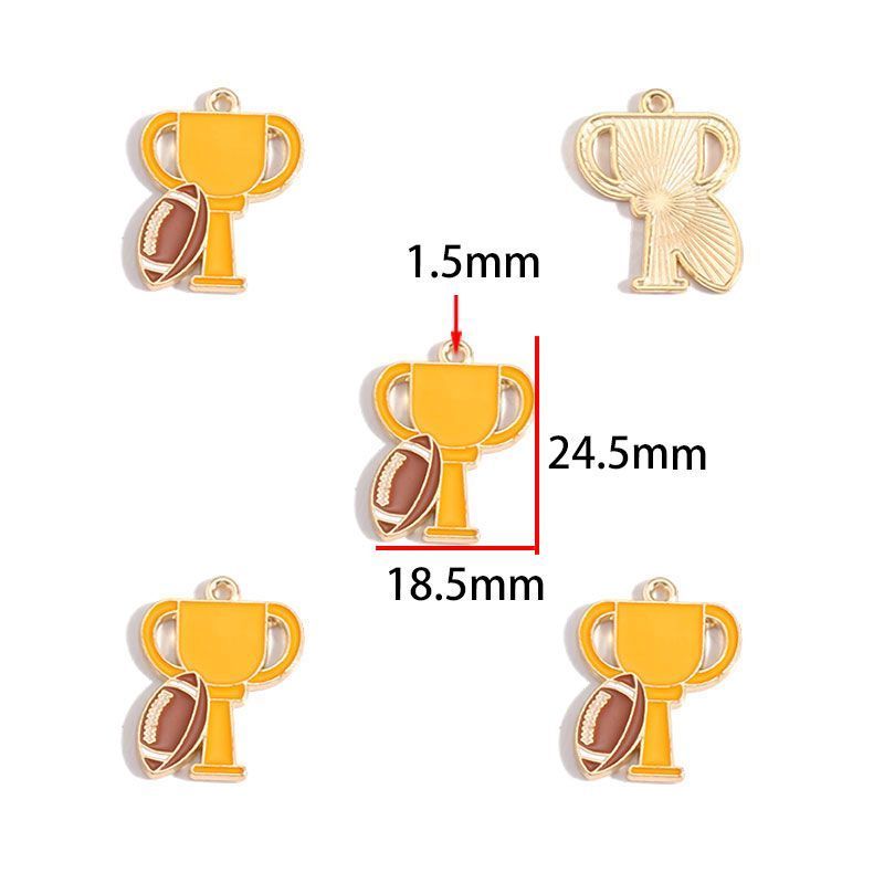 5PCS Foot Ball Collection Charm For Jewelry Making Findings