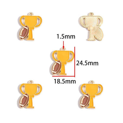 5PCS Foot Ball Collection Charm For Jewelry Making Findings