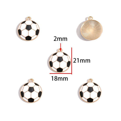 5PCS Foot Ball Collection Charm For Jewelry Making Findings