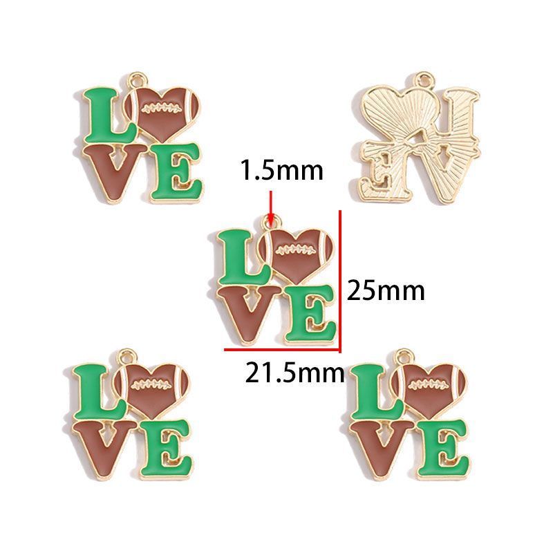 5PCS Foot Ball Collection Charm For Jewelry Making Findings
