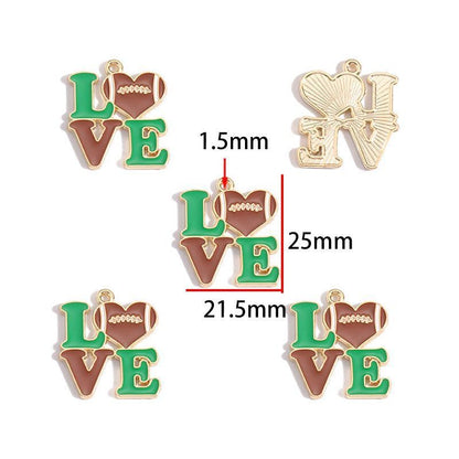 5PCS Foot Ball Collection Charm For Jewelry Making Findings