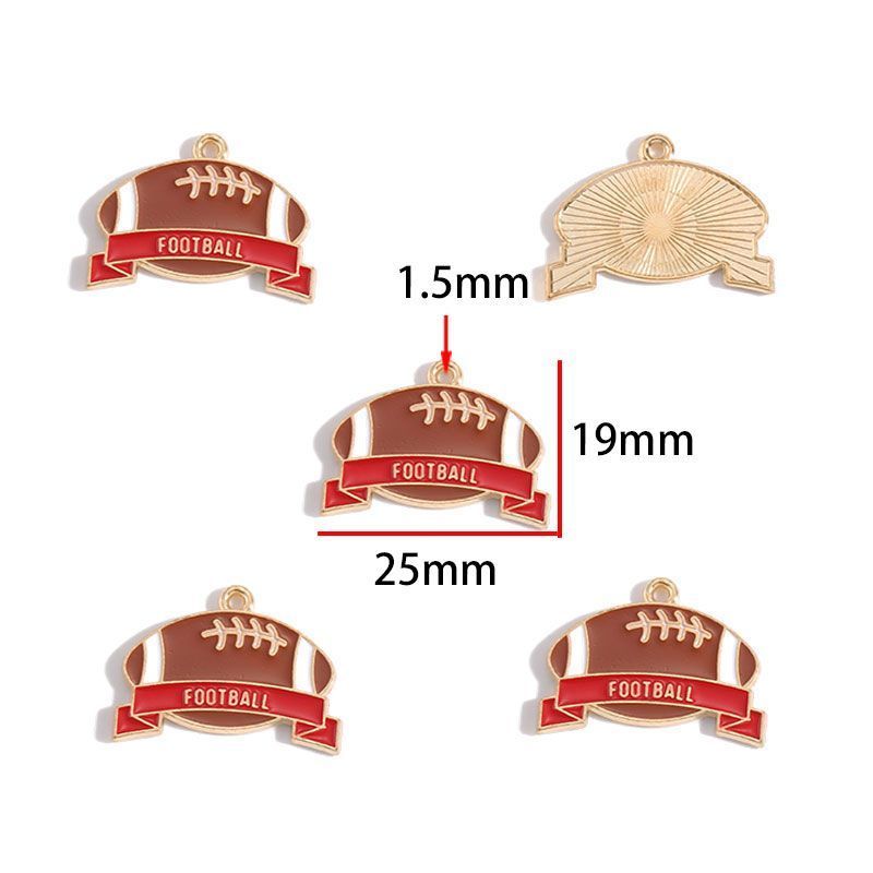 5PCS Foot Ball Collection Charm For Jewelry Making Findings