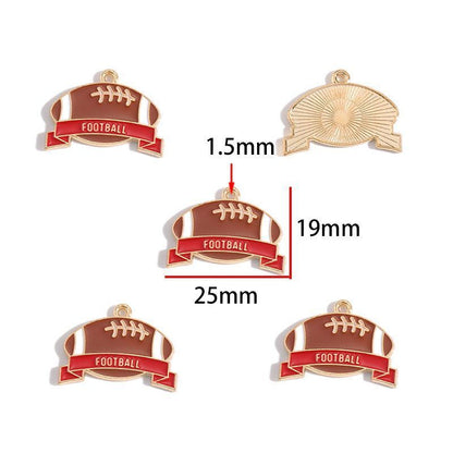 5PCS Foot Ball Collection Charm For Jewelry Making Findings