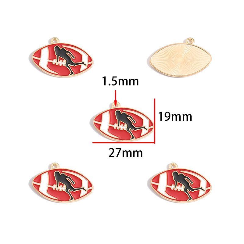 5PCS Foot Ball Collection Charm For Jewelry Making Findings
