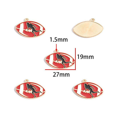 5PCS Foot Ball Collection Charm For Jewelry Making Findings