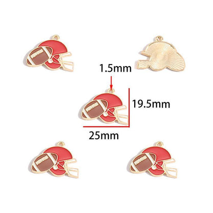 5PCS Foot Ball Collection Charm For Jewelry Making Findings