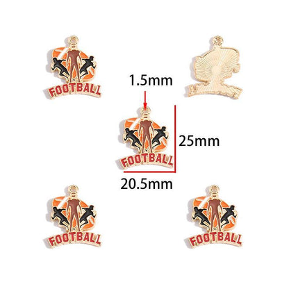 5PCS Foot Ball Collection Charm For Jewelry Making Findings