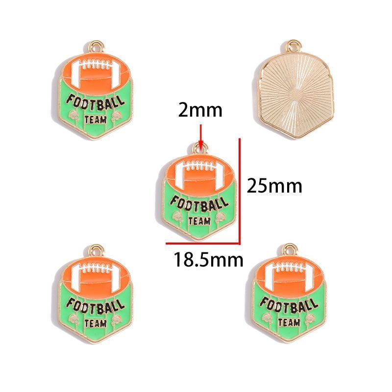5PCS Foot Ball Collection Charm For Jewelry Making Findings
