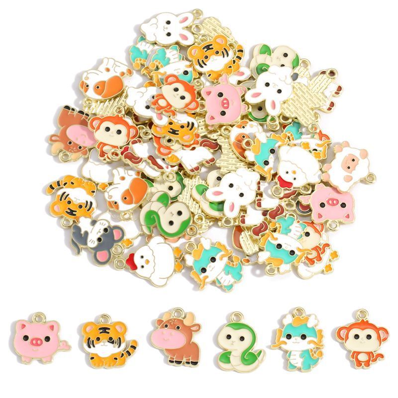 5PCS Cute Animal Collection Charm For Jewelry Making Findings
