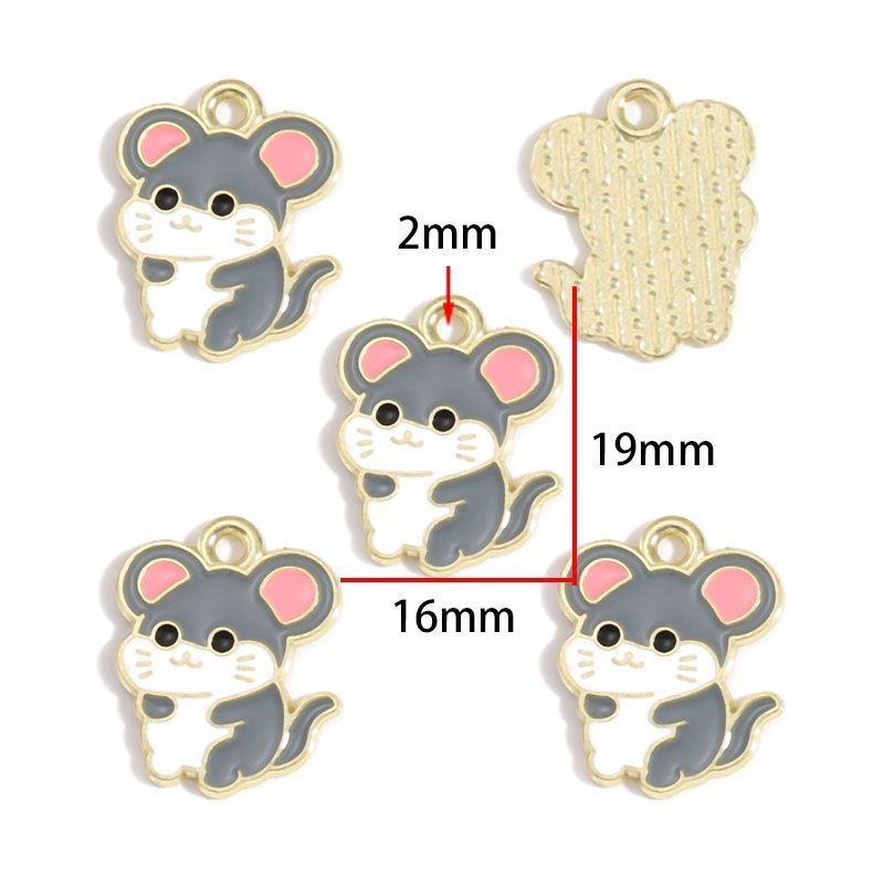 5PCS Cute Animal Collection Charm For Jewelry Making Findings