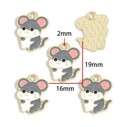 5PCS Cute Animal Collection Charm For Jewelry Making Findings