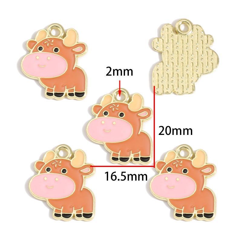 5PCS Cute Animal Collection Charm For Jewelry Making Findings