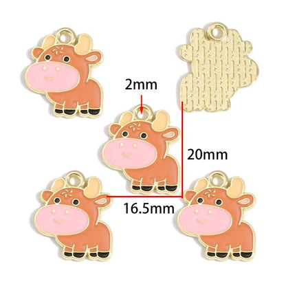 5PCS Cute Animal Collection Charm For Jewelry Making Findings