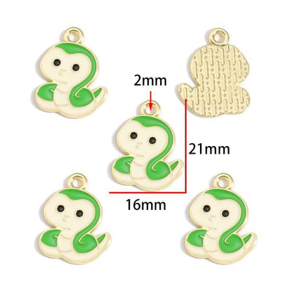 5PCS Cute Animal Collection Charm For Jewelry Making Findings