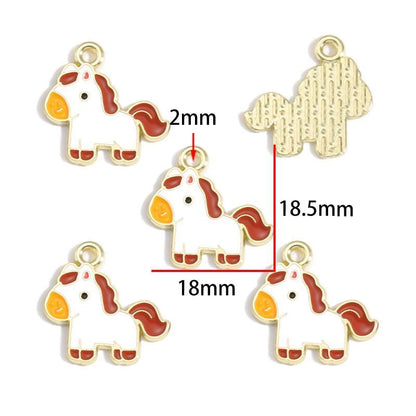 5PCS Cute Animal Collection Charm For Jewelry Making Findings
