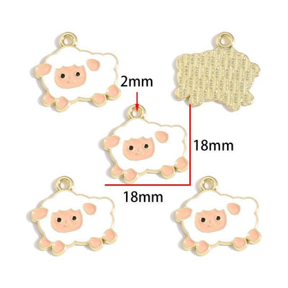 5PCS Cute Animal Collection Charm For Jewelry Making Findings