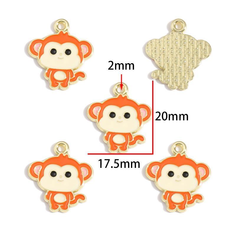 5PCS Cute Animal Collection Charm For Jewelry Making Findings
