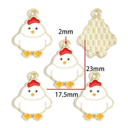 5PCS Cute Animal Collection Charm For Jewelry Making Findings