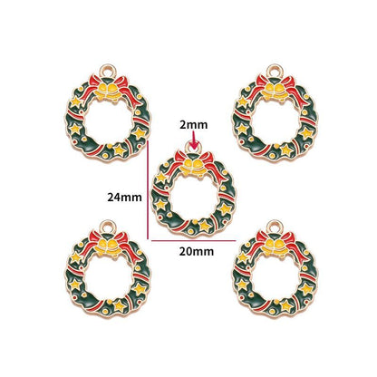 5PCS Christmas Theme Jewelry Making Findings Charm