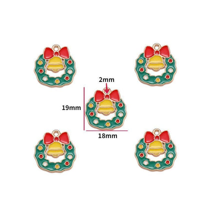 5PCS Christmas Theme Jewelry Making Findings Charm
