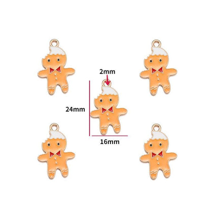 5PCS Christmas Theme Jewelry Making Findings Charm