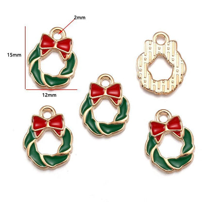 5PCS Christmas Theme Jewelry Making Findings Charm